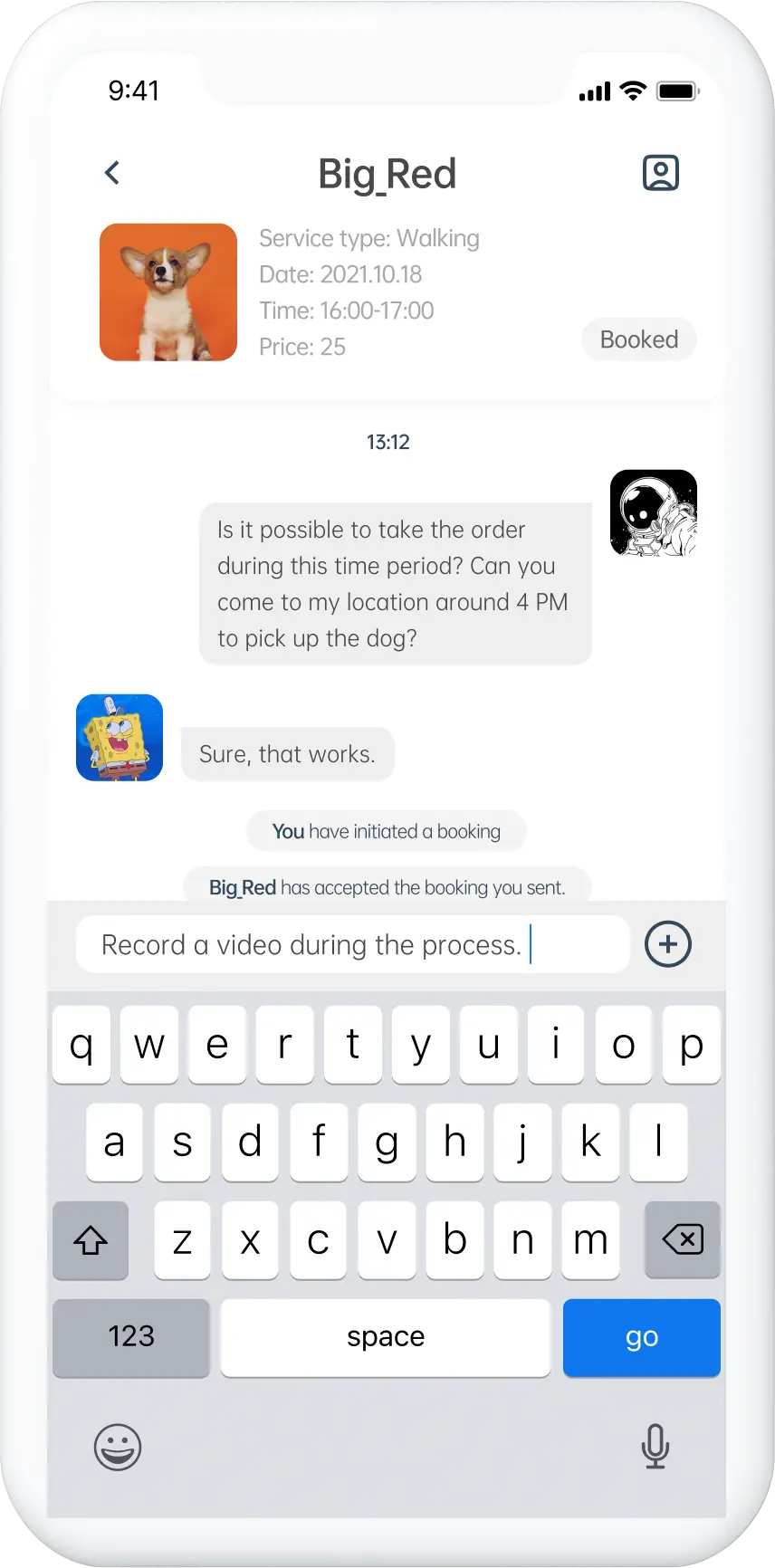 PawsomeCare app prototype.