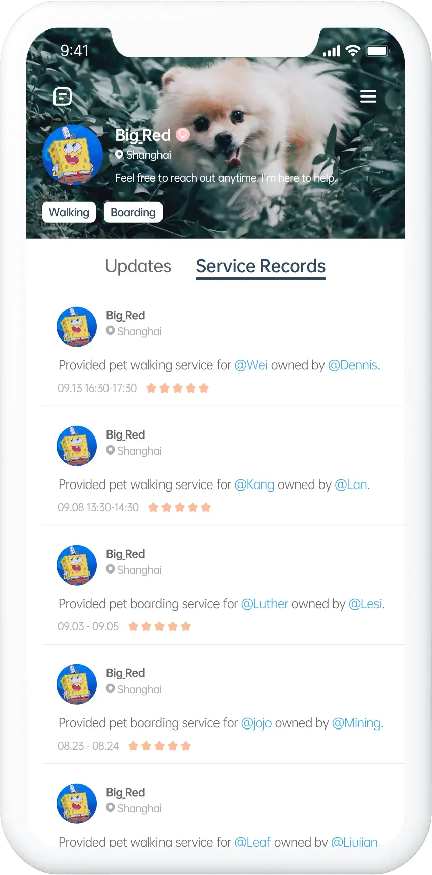PawsomeCare app prototype.