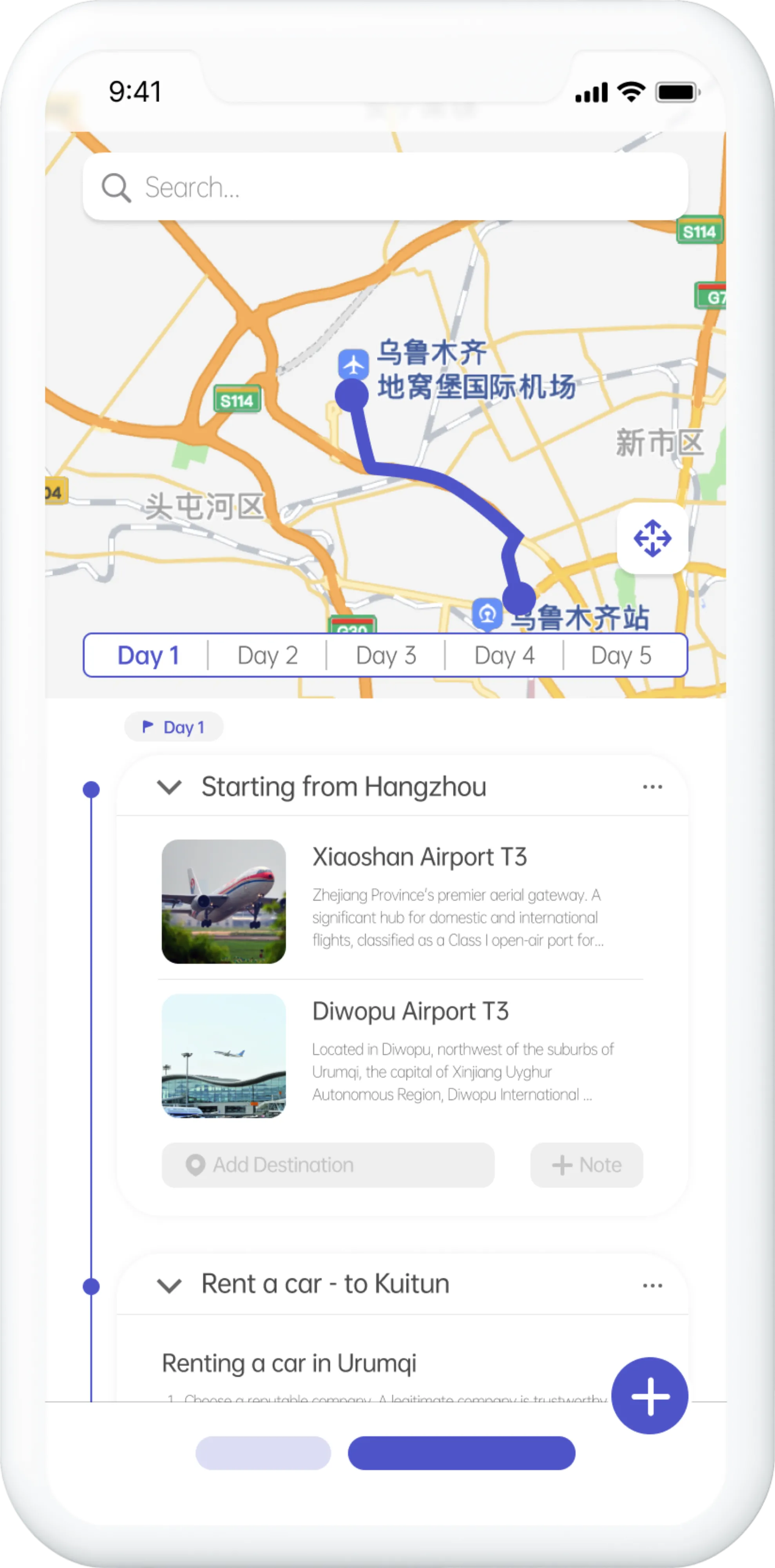 TripCollab app prototype.
