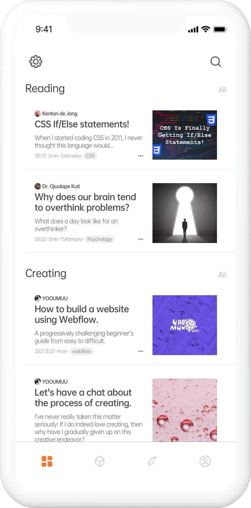 PolySkills app prototype.